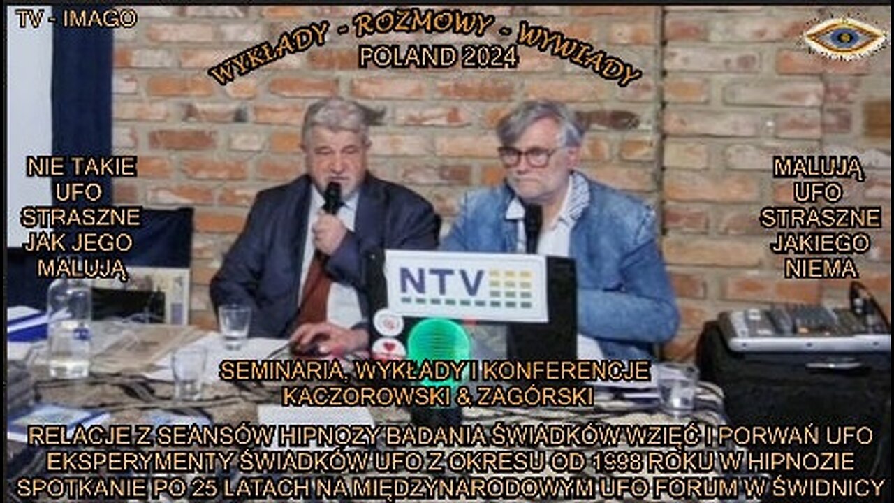 RELACJE Z SEANSÓW HIPNOZY, BADANIA ŚWIADKÓW WZIĘĆ I PORWAŃ UFO. EKSPERYMENTY ŚWIADKÓW UFO Z OKRESU OD 1998 ROKU W HIPNOZIE. SPOTKANIE PO 25 LATACH NA MIĘDZYNARODOWYM UFO FORUM W ŚWIDNICY/TV IMAGO 2024