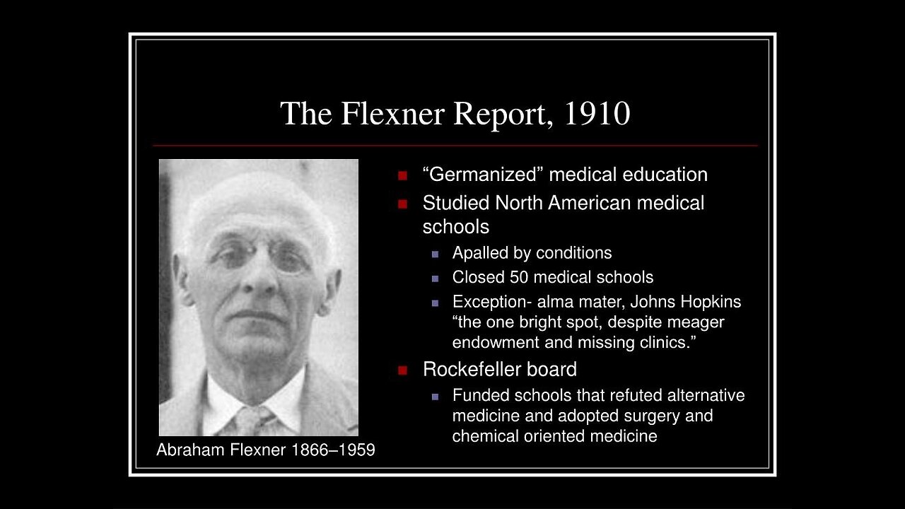 FLEXNER REPORT ON MEDICAL COMMUNITY TAKEOVER