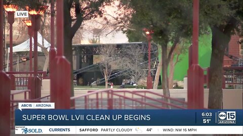 Super Bowl LVII cleanup begins