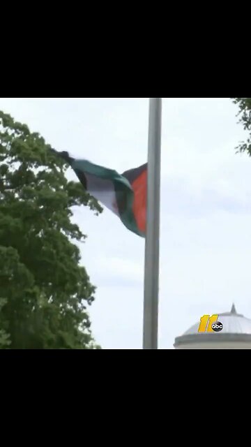 JUST IN: University of North Carolina Chancellor personally removes the PaIestinian flag