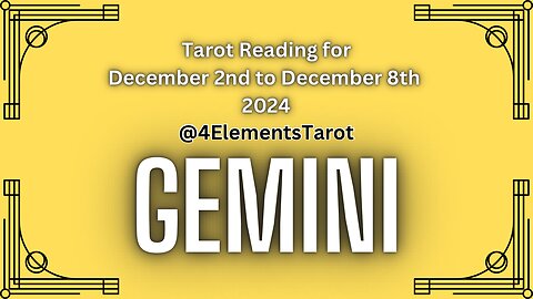 Gemini Dec 2nd-8th Tarot Reading: Intuition, Choices & Structure