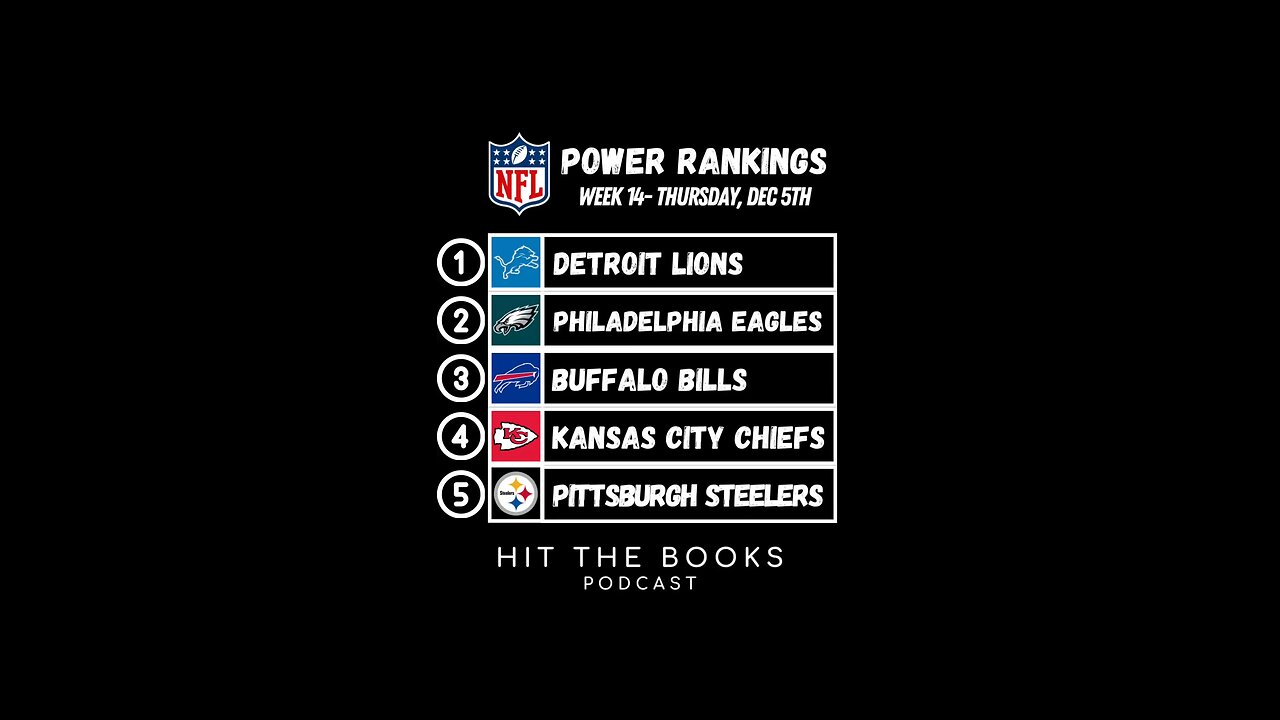 NFL Power Rankings heading into Week 14!🏈