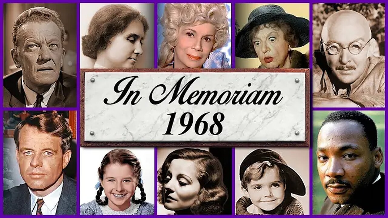 "In Memoriam 1968: Famous Faces We Lost in 1968!"