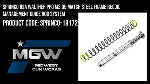 Sprinco USA Walther PPQ M2 Q5 Match Steel Frame Recoil Management Guide Rod System - SPRINCO-19172
