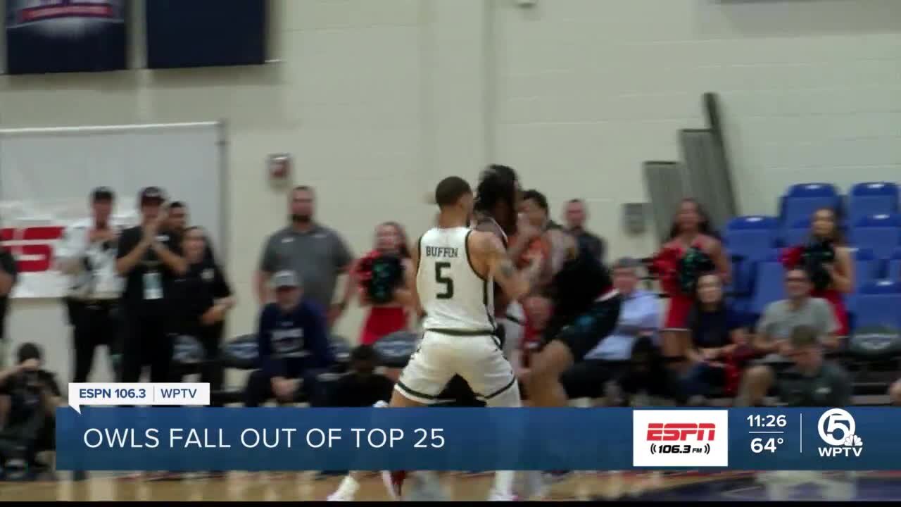 Owls fall out of Top 25