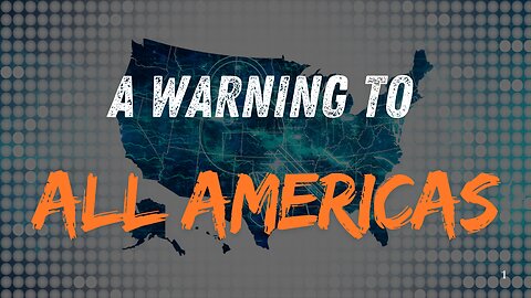 "A Real Warning For America - You Might Wanna Watch This Video Right Away" Today 12/1/24.