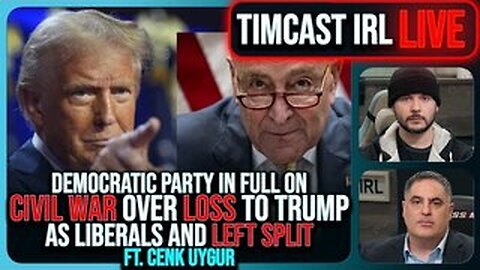 Democratic Party In CIVIL WAR Over Loss To Trump, Liberal Media BREAKS w/Cenk Uygur| Timcast IRL