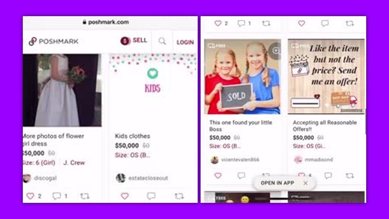 WHY ARE CHILDREN'S CLOTHES ON POSHMARK $50,000?