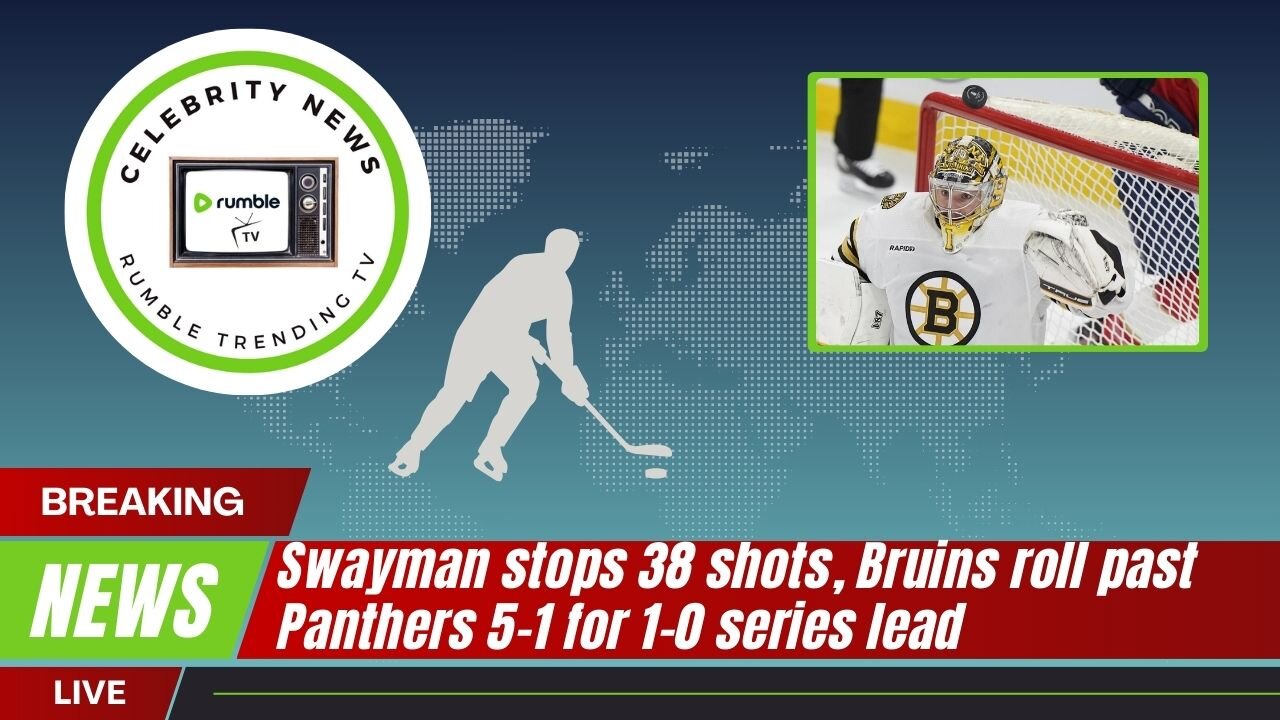 Swayman Stops 38 shots, Bruins Roll Past Panthers 5-1 for 1-0 Series Lead