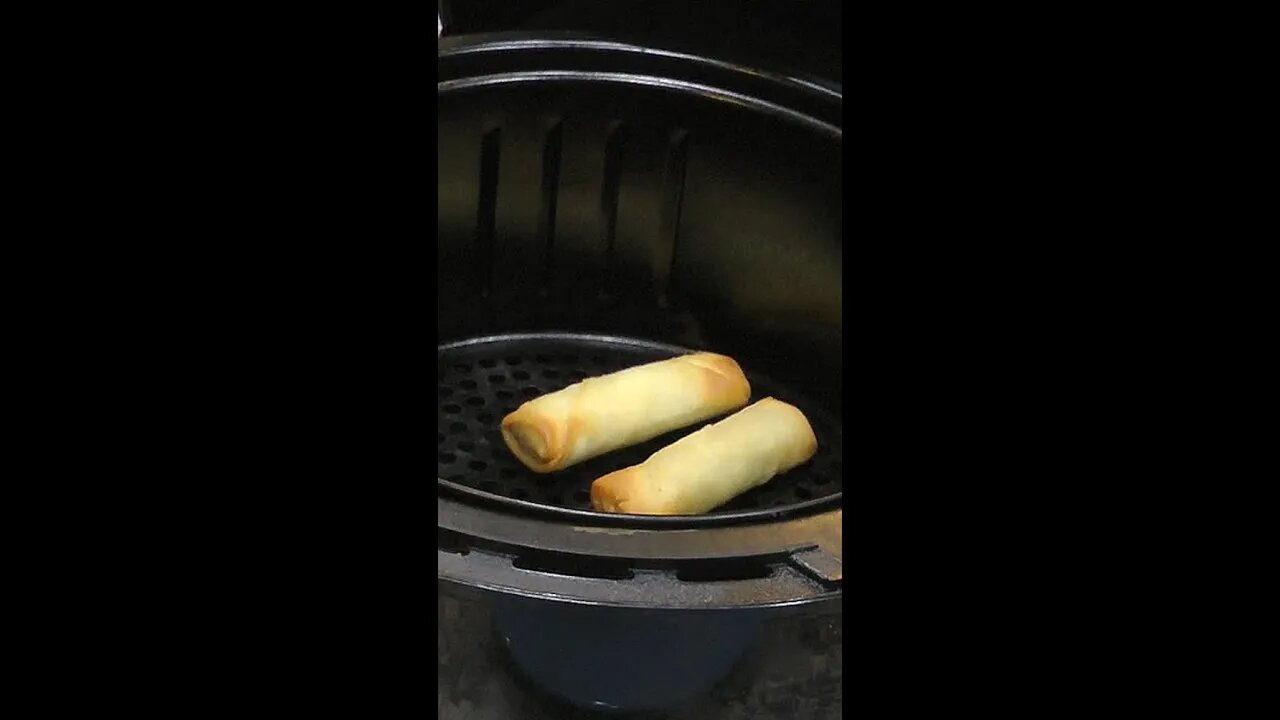 AIR FRYING FROZEN SPRING ROLLS | Air Fryer Recipes #Shorts