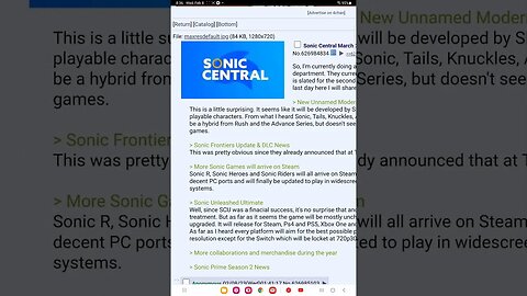 sonic central march 2023 leak