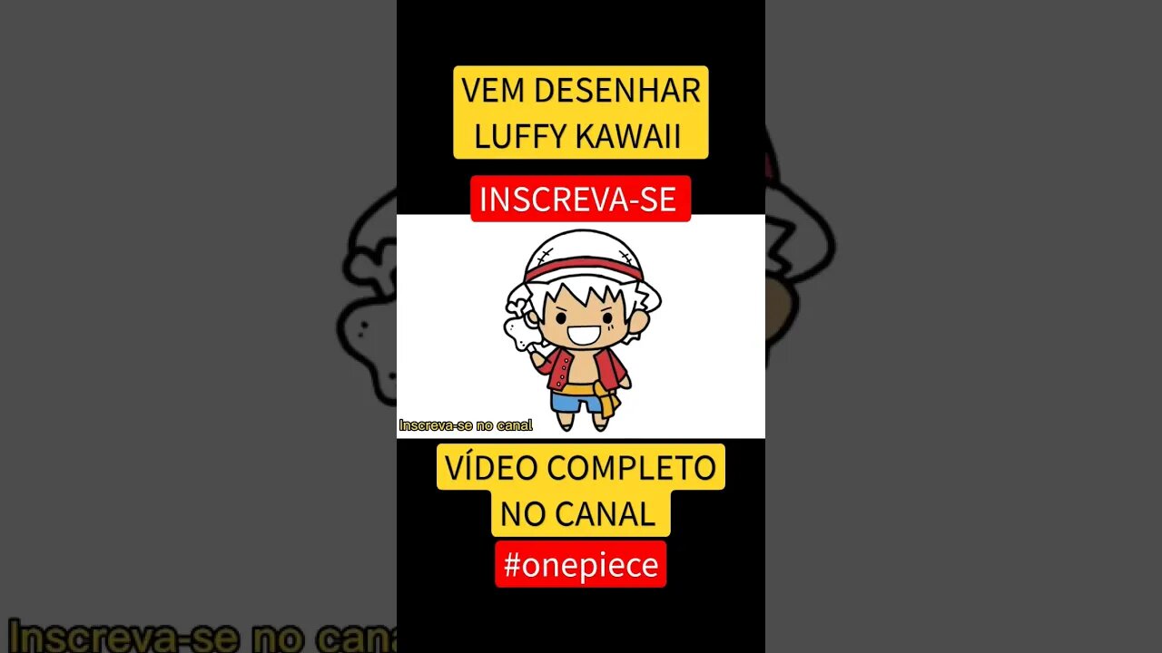 COMO DESENHAR LUFFY KAWAII FÁCIL #desenho #shorts #desenhofacil #desenholivre #onepiece