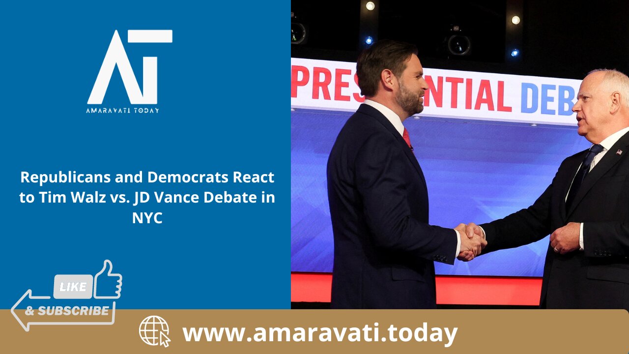 Republicans and Democrats React to Tim Walz vs JD Vance Debate in NYC | Amaravati Today