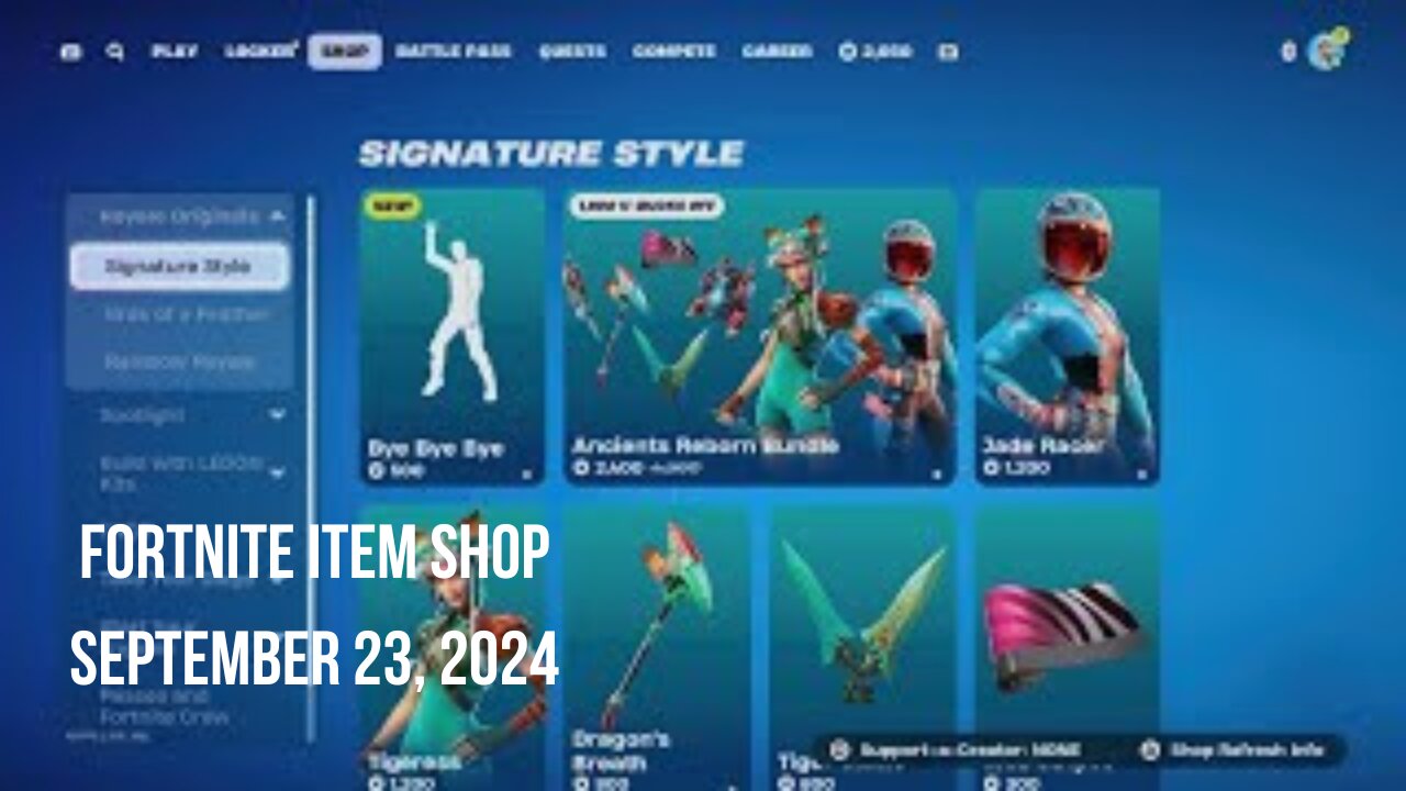 Fortnite Item Shop|September 23, 2024(*New* Bye Bye Bye Emote)