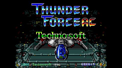 Thunder Force Arcade Game, Sega Technosoft 1990, playthrough