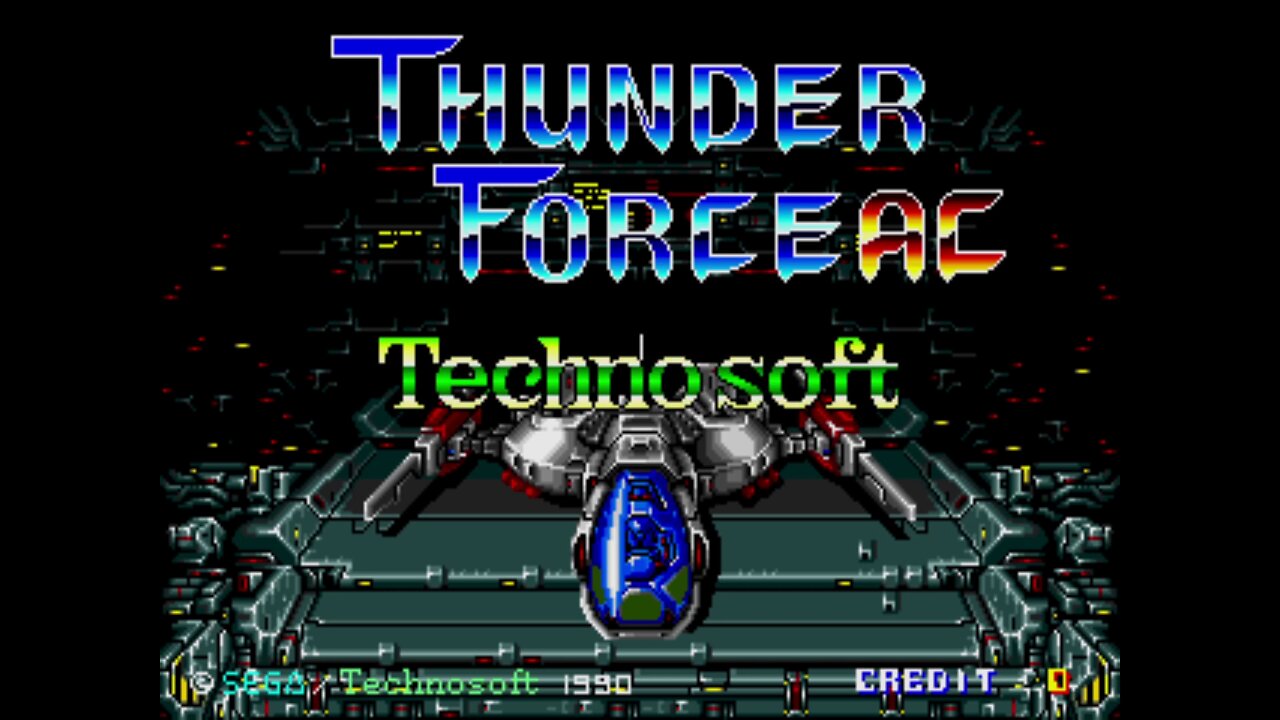 Thunder Force Arcade Game, Sega Technosoft 1990, playthrough