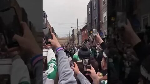 LARGE DISORDERLY CROWD FLIPS CAR at Temple University, Philadelphia.