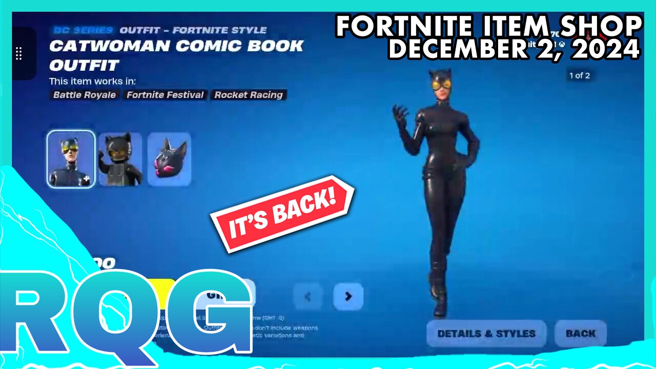 CATWOMAN IS FINALLY BACK+*NEW* SHOGUN X! FORTNITE ITEM SHOP (December 2, 2024)