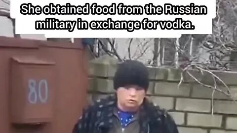 Poor Babushka punished by Ukrainian thugs for taking food from the Russian military