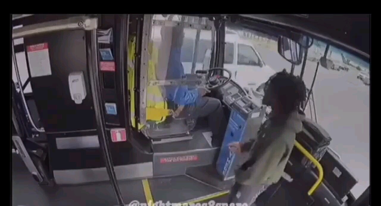 At least stop the bus before throwing hands.