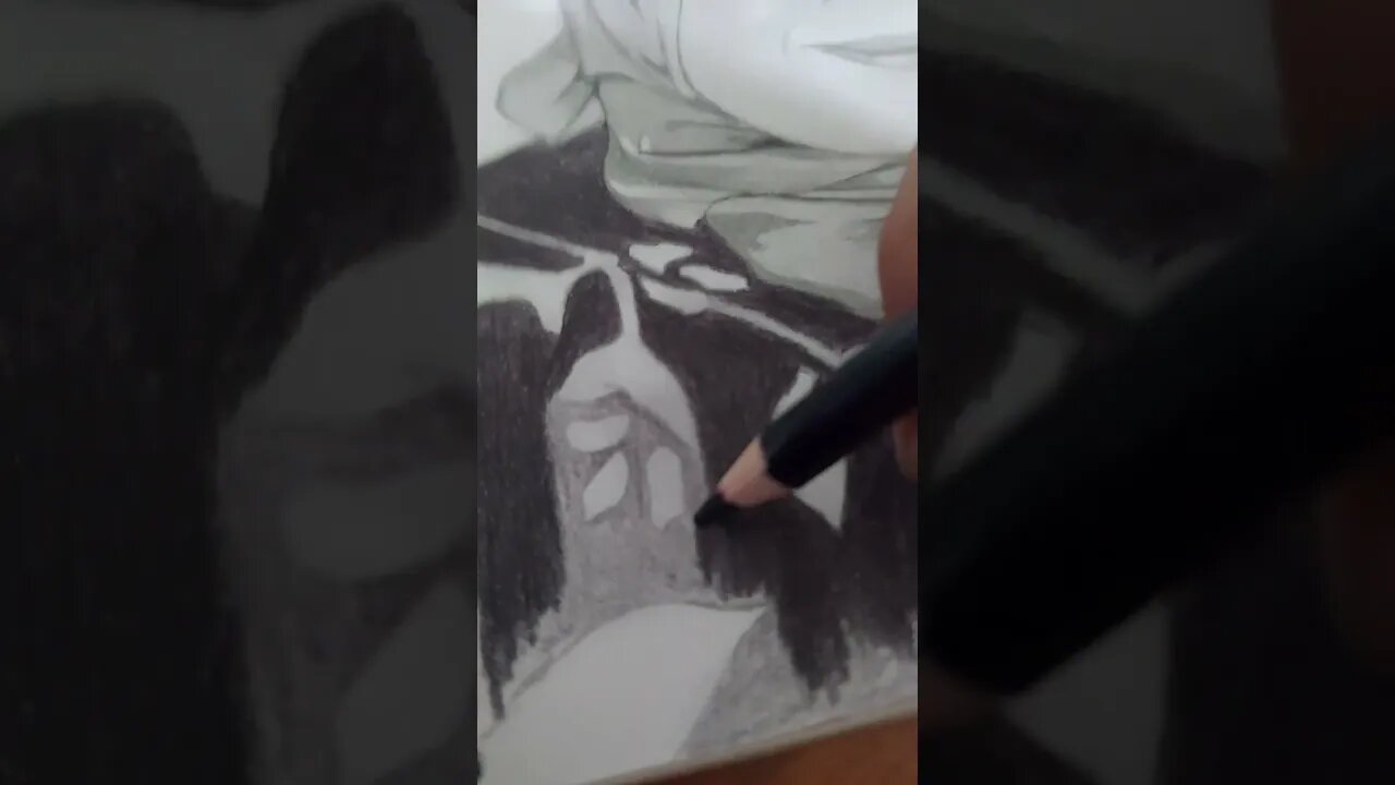 menggambar wajah wanita dengan pensil #shorts
