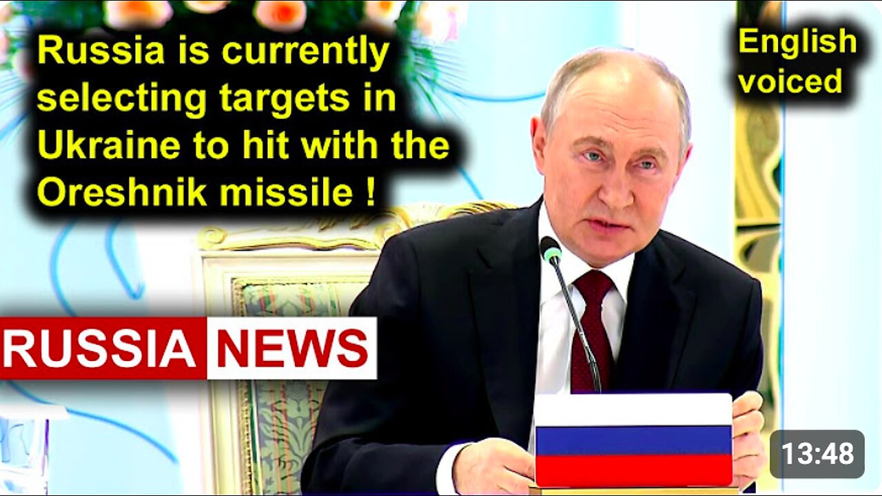 Russia is currently selecting targets in Ukraine to hit with the Oreshnik missile!