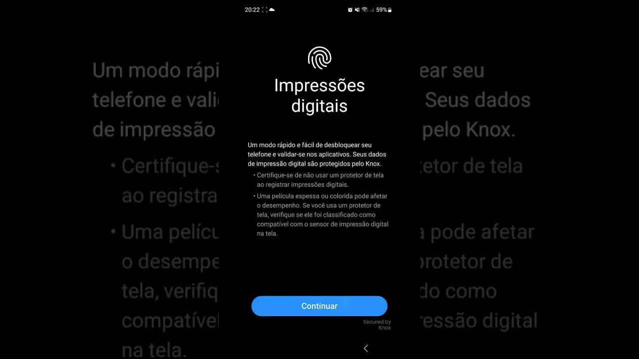 Cadastrar IMPRESSÃO DIGITAL no SAMSUNG GALAXY