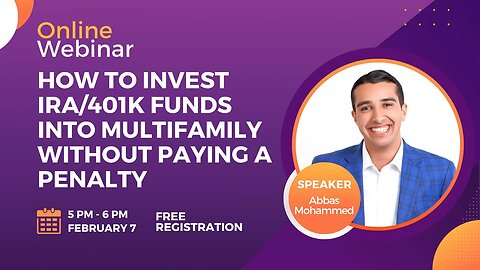 How to Invest IRA/401k Funds Into Multifamily WITHOUT Paying a Penalty