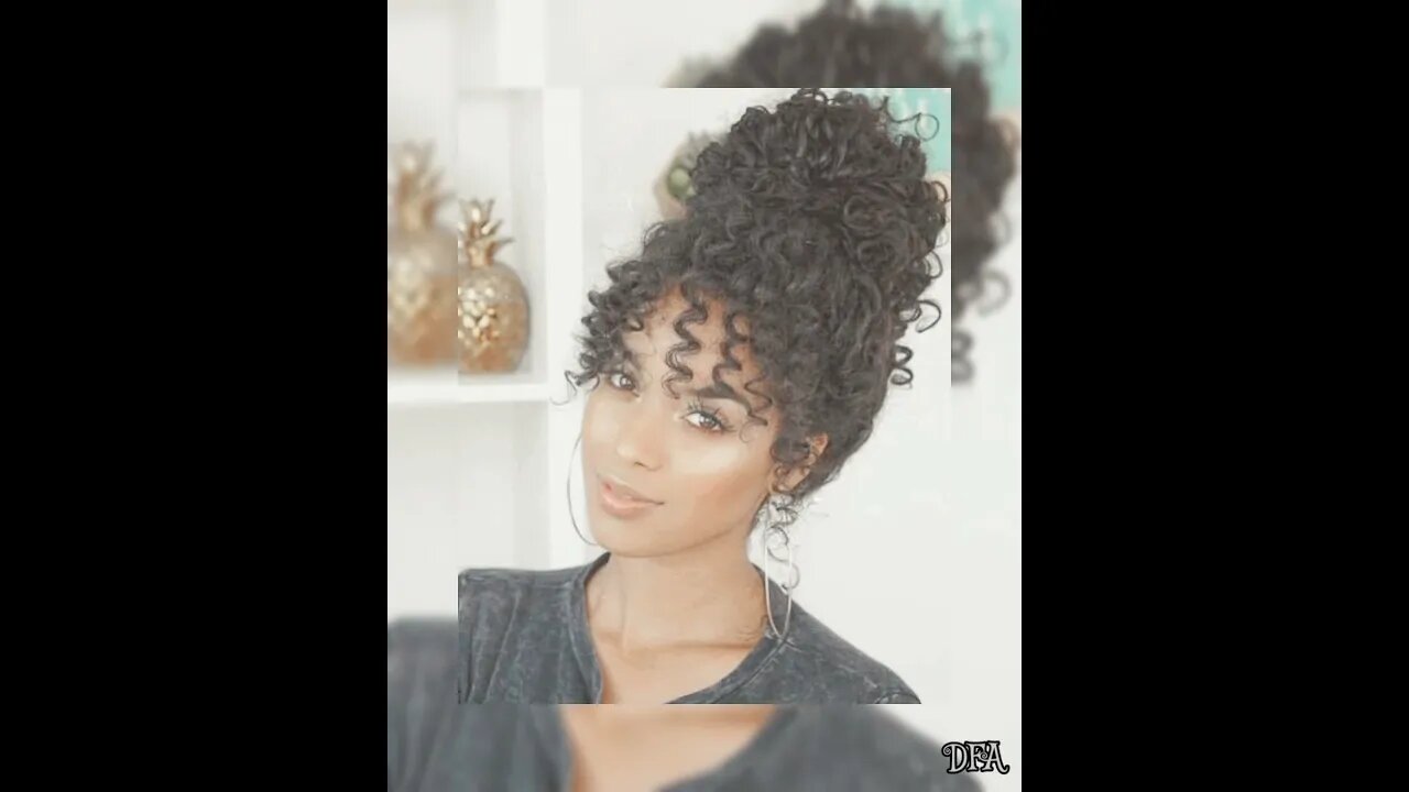 CABELOS CACHEADOS COM FRANJA #hairstyle #franjas #cabeloscacheados #cacheadas