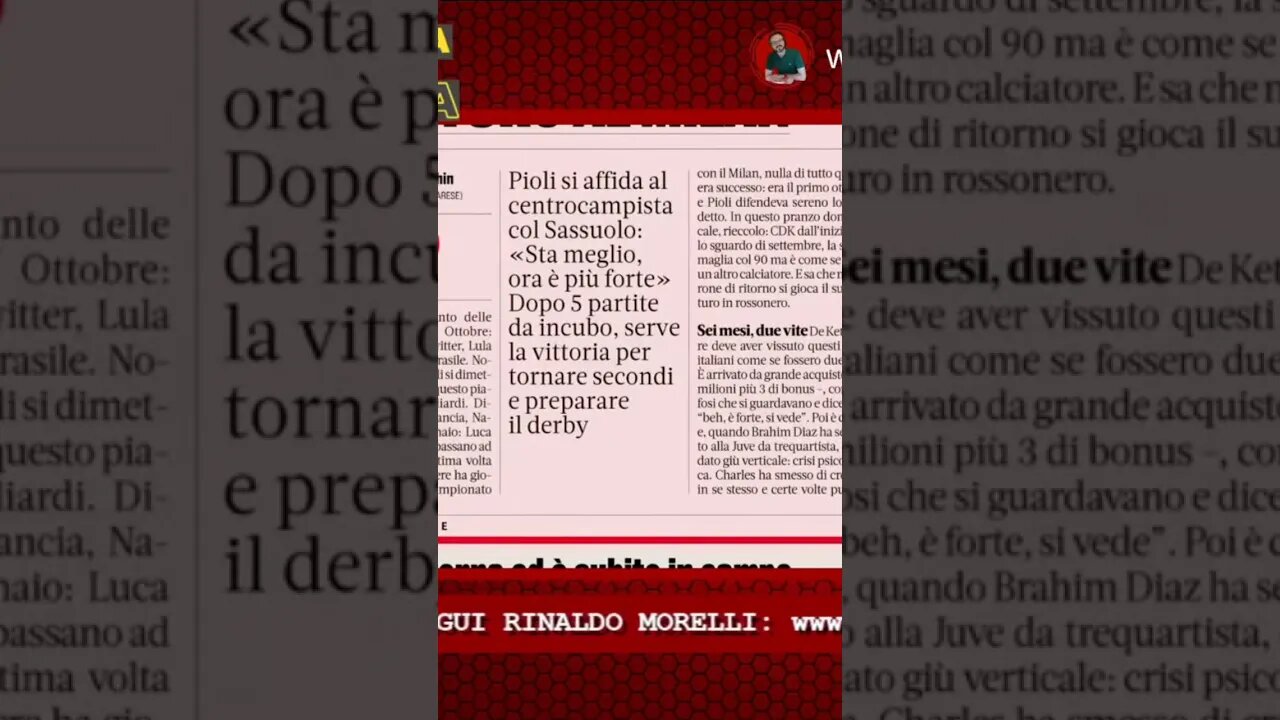 Milan-Sassuolo, il giorno di De Ketelaere