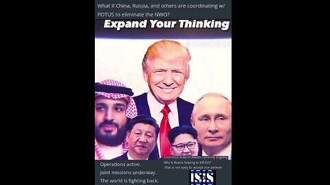 Iran, Russia are part of the Alliance Countries helping POTUS defeat the NWO [Israel]