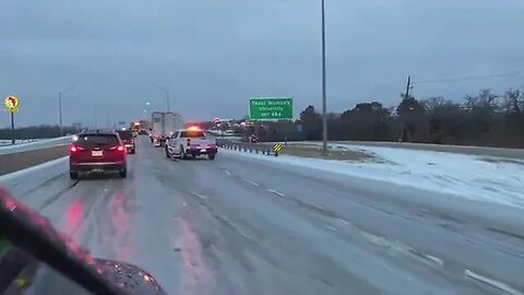 Driving conditions in North Texas are bad. Be careful!