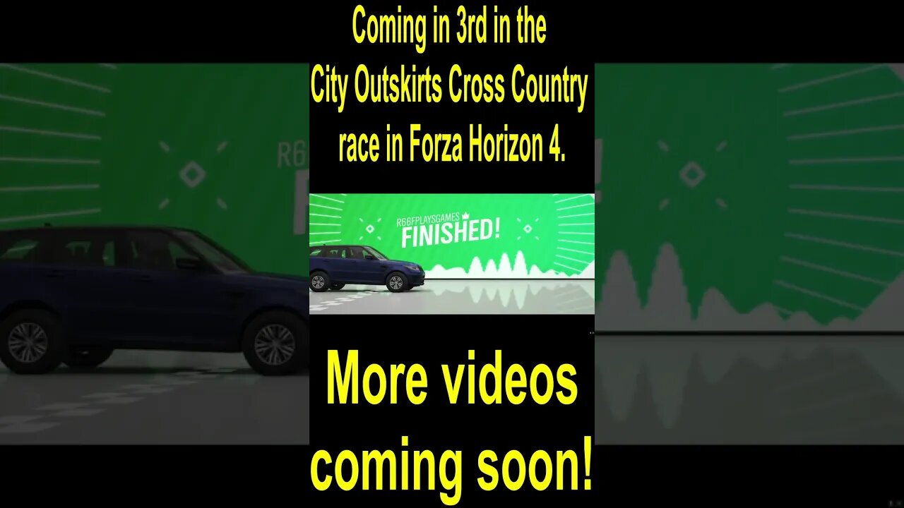 Coming in 3rd in the City Outskirts Cross Country race in Forza Horizon 4