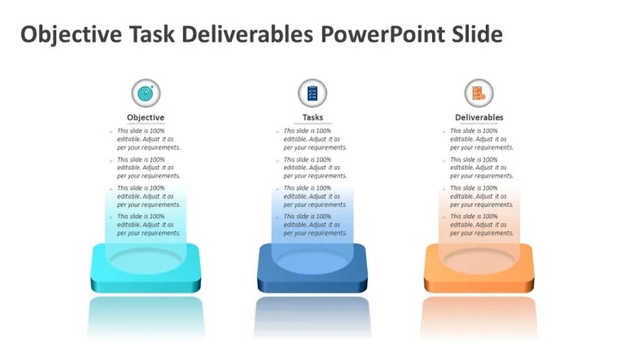 Objective Task Deliverables PowerPoint Slide