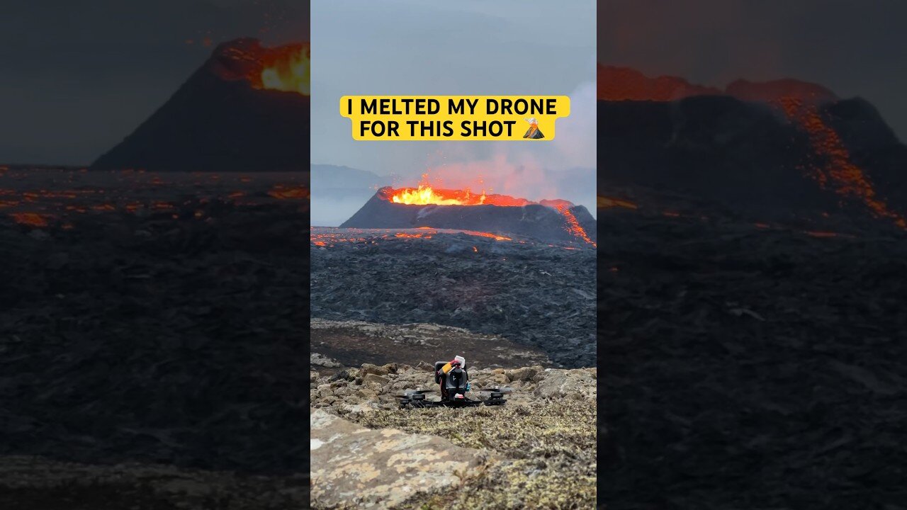 Drone vs volcano 🌋