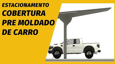 Cobertura de carro pre moldado familias Revit