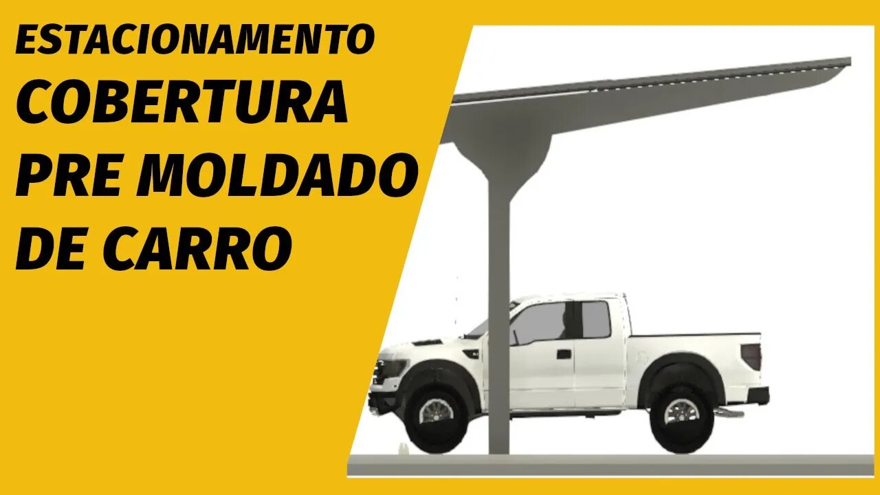 Cobertura de carro pre moldado familias Revit