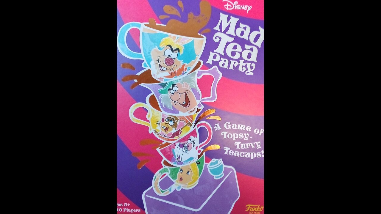 Disney Mad Tea Party Board Game (2022, Funko) -- What's Inside