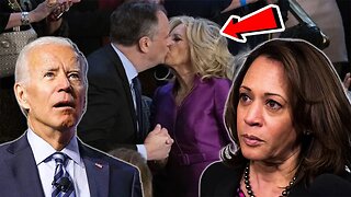 Jill Biden kisses Kamala Harris' husband, Doug Emhoff, on the LIPS! This is NOT normal!