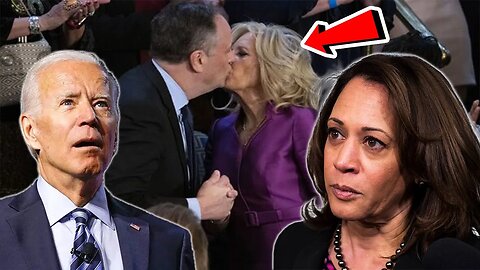 Jill Biden kisses Kamala Harris' husband, Doug Emhoff, on the LIPS! This is NOT normal!