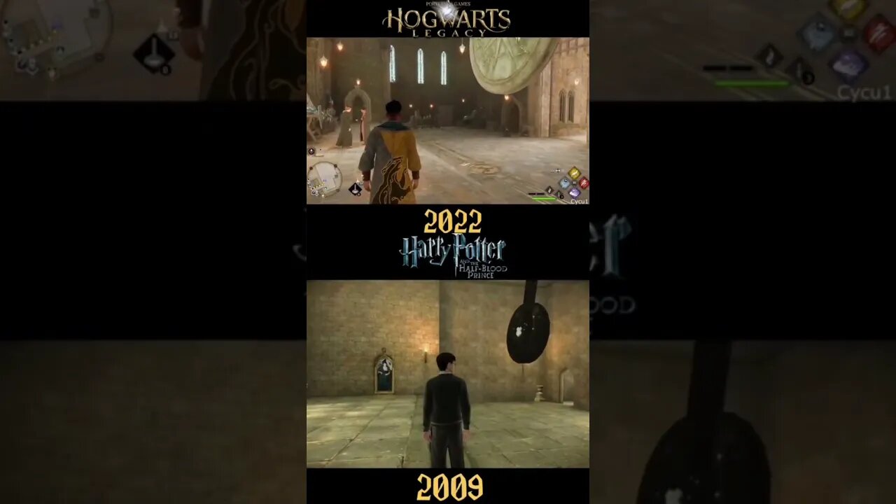 Comparando o último jogo do #harrypotter com o #hogwartslegacy