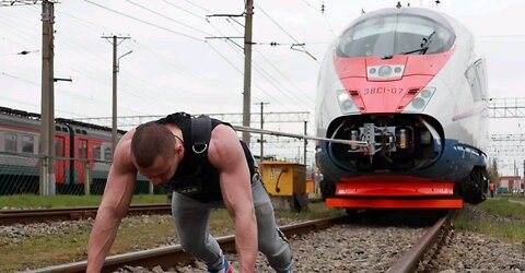 Denis Vovka moved a 650 tons train by more than 1 METER!