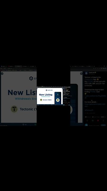 TECTONIC CRONOS, CRYPTO.COM TWEETS TONIC!!
