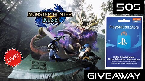 Monster hunter Rise. #giveaway #50$ #playstation