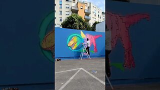 INSANE DINOSAUR GRAFFITI 🦖 #graffiti #graffitiart #shorts