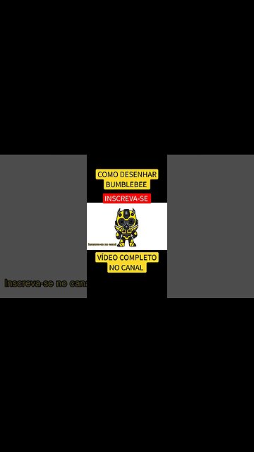 COMO DESENHAR BUMBLEBEE KAWAII FÁCIL #desenho #shorts #bumblebee #transformers