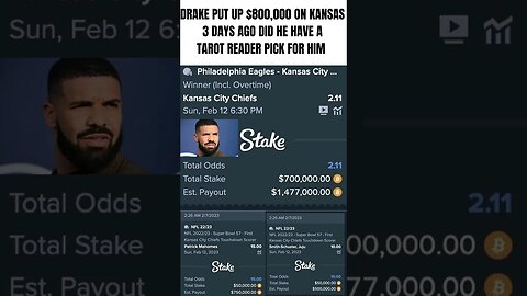 DRAKE PUT UP $800,000 ON KANSAS 3 DAYS AGO DID HE HAVE A TAROT READER PICK #viral #drake #shorts