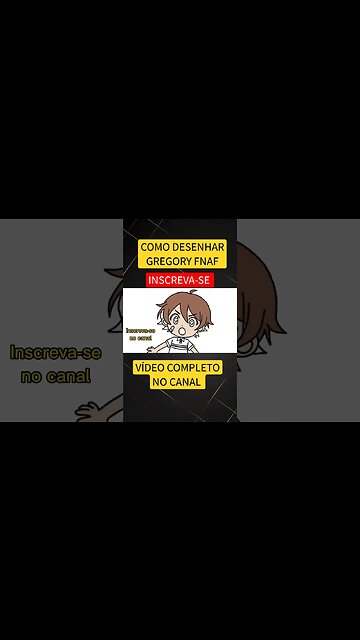 COMO DESENHAR GREGORY FNAF FÁCIL #desenho #shorts #desenhofacil #fnaf