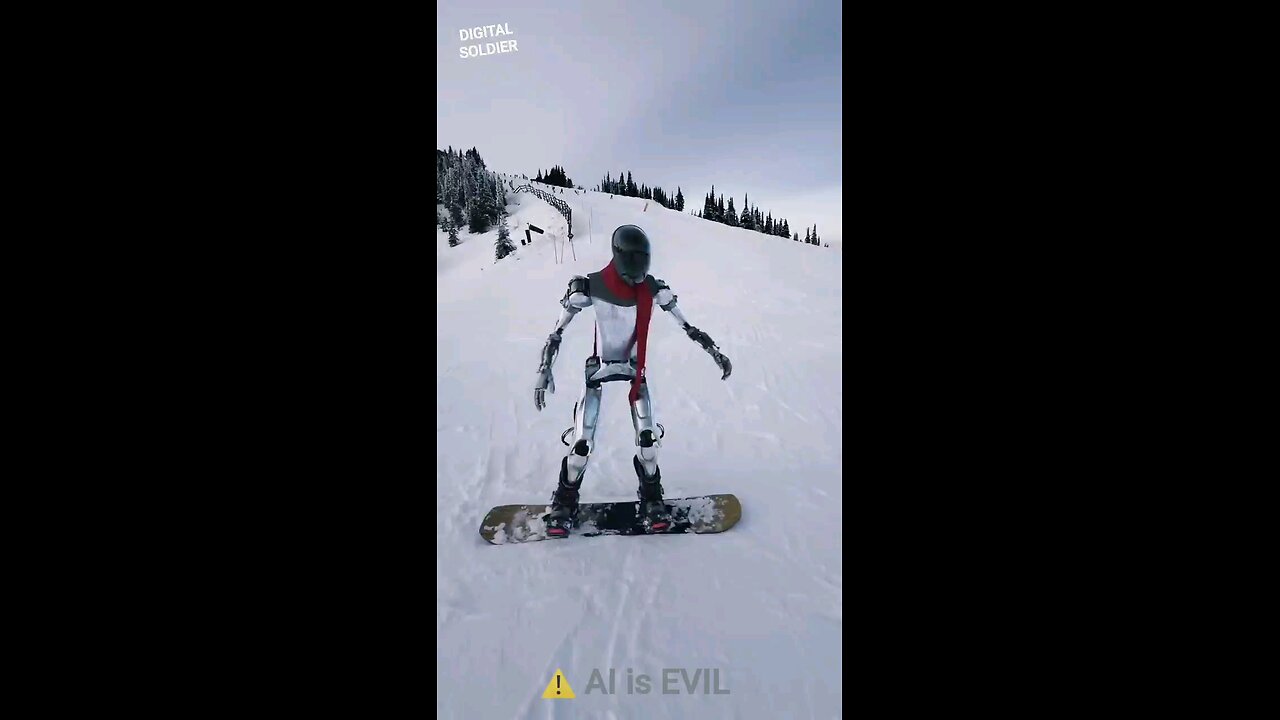 ⚠️ Tesla Robot learns to Snowboard 🥹