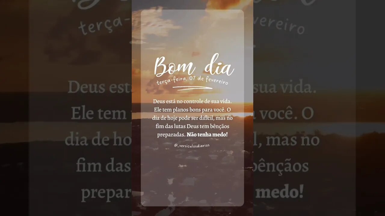 MINUTO com DEUS: HOJE é DIA de VITÓRIA #reflexão #minutocomdeus #vitória